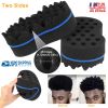 Double Sided Barber Sponge Hair Brush Comb Dreads Locking Twists Coil Afro Curl Wave Braids