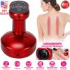 Electric Scraping Massager USB Rechargeable Cupping Therapy Tool 9 Grade Handheld Physical Therapy Machine w/ Heat Negative Pressure