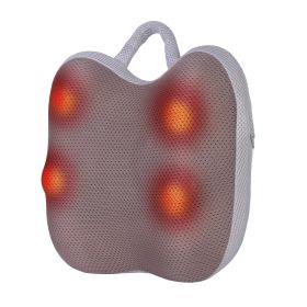 Shiatsu Back And Waist Massager With Heat Cordless Rechargeable Kneading Lower Back Massage Pillow Portable Lumbar Massager For Home Car Office