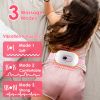 Portable Heating Pad for Cramps Fast Heating Pad for Women Girl Cordless Menstrual Heating Pad with 3 Heat Levels and 3 Massage Modes for Back Belly
