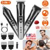 3 in 1 Rechargeable Hair Clipper Cordless Hair Trimmer Shaver Electric Razor Beard Trimmer Nose Hair Trimmer