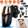 5 In 1 Electric Rotary Razor for Bald Men Rechargeable Cordless Head Beard Trimmer Shaver Kit IPX6 Waterproof Dry Wet Grooming Kit with 3 Combs