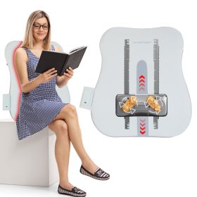 Shiatsu Back Massager 3D Deep Tissue Kneading Massage Pillow Cordless USB Rechargeable with 3 Massaging Modes 2 Heating Levels 10Mins Auto-Off for Bac