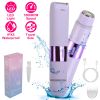 2 In 1 Bikini Trimmer for Women Dual Head Cordless Body Shaver IPX5 Waterproof Rechargeable Pubic Hair Razor Wet And Dry Use for Bikini Underarm Leg A