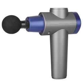 Percussion Massage Gun Digital Display Rechargeable Deep Tissue Vibration Massager Handheld Leg Body Cordless Massager w/ 4 Interchangeable Heads 20 I (Option: Purple)