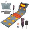 Full Body Electric Massage Mat with Heat Vibration Massage Pad Cushion Back Massage Mattress Chair Pad with Neck Massage Pillow with 10 Vibration Moto