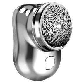 Electric Razor for Men Mini Shaver Portable Pocket Size Shaver USB Rechargeable Dry Usage for Home Travel Office (Option: Silver)